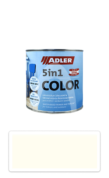 ADLER 5in1 Color - univerzální vodou ředitelná barva 0.75 l Cremeweiss / Krémová RAL 9001