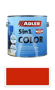 ADLER 5in1 Color - univerzální vodou ředitelná barva 2.5 l Verkehrsrot / Dopravní červená RAL 3020