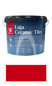 TIKKURILA Luja Ceramic Tiles - barva na keramické obklady 2.7 l Feuerrot / Ohnivě červená  RAL 3000