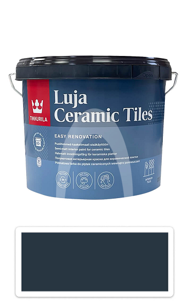 TIKKURILA Luja Ceramic Tiles - barva na keramické obklady 2.7 l Antracitově šedá RAL 7016