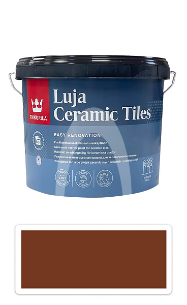 TIKKURILA Luja Ceramic Tiles - barva na keramické obklady 2.7 l Rehbraun/Světle žlutohnědá RAL 8007