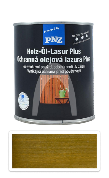 PNZ Ochranná olejová lazura Plus 0.75 l Zahradní zelená