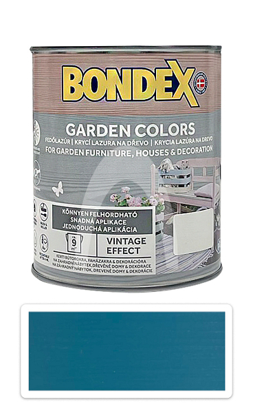 BONDEX Garden Colors - dekorativní silnovrstvá lazura na dřevo, beton a kov 0.75 l Turquoise Sky