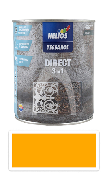 TESSAROL Direct 3in1 - antikorozní barva na kov 0.75 l Žlutá RAL 1003