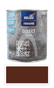 TESSAROL Direct 3in1 - antikorozní barva na kov 0.75 l Středně hnědá RAL 8011