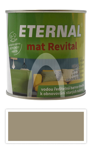 ETERNAL mat Revital - univerzální vodou ředitelná akrylátová barva 0.35 l Šedobéžová RAL 1019