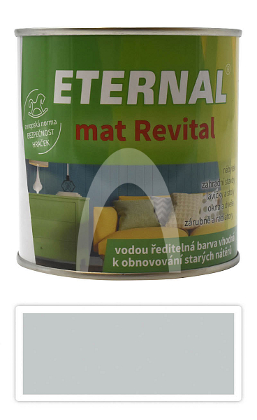 ETERNAL mat Revital - univerzální vodou ředitelná akrylátová barva 0.35 l Světle šedá RAL 7035