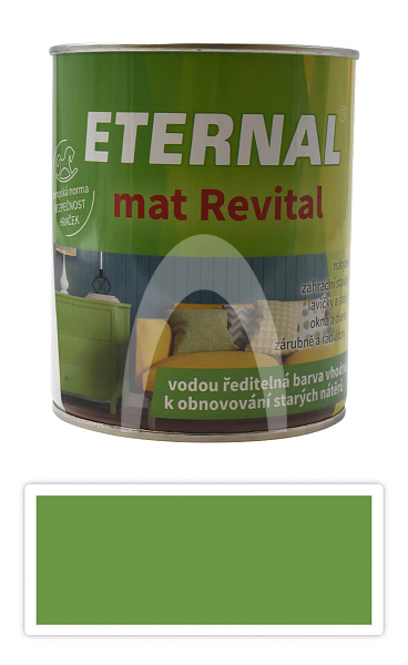 ETERNAL mat Revital - univerzální vodou ředitelná akrylátová barva 0.7 l Žlutozelená RAL 6018