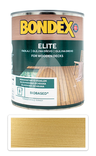 BONDEX Elite - odolný rychleschnoucí ochranný olej na dřevo v exteriéru 0.75 l Bezbarvý