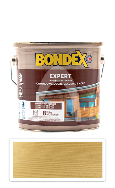 BONDEX Expert - silnovrstvá syntetická lazura na dřevo v exteriéru 2.5 l Bezbarvá