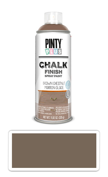 PINTYPLUS CHALK - křídová barva ve spreji na různé povrchy 400 ml Oříškově hnědá CK790