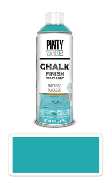 PINTYPLUS CHALK - křídová barva ve spreji na různé povrchy 400 ml Tyrkysová CK797