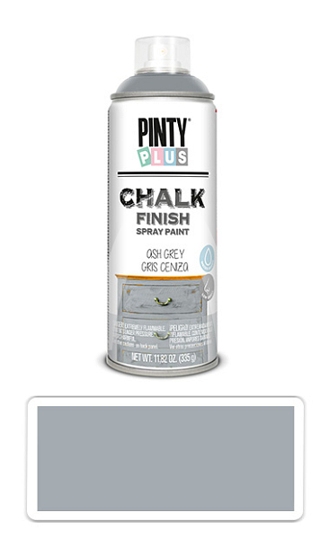 PINTYPLUS CHALK - křídová barva ve spreji na různé povrchy 400 ml Popelavě šedá CK798