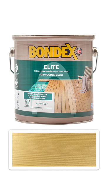 BONDEX Elite - odolný rychleschnoucí ochranný olej na dřevo v exteriéru 2.5 l Bezbarvý
