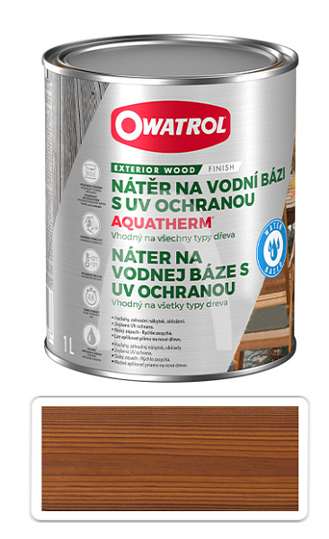 OWATROL Aquatherm - UV ochranný nátěr na dřevěné povrchy v interiéru a exteriéru 1 l Honey